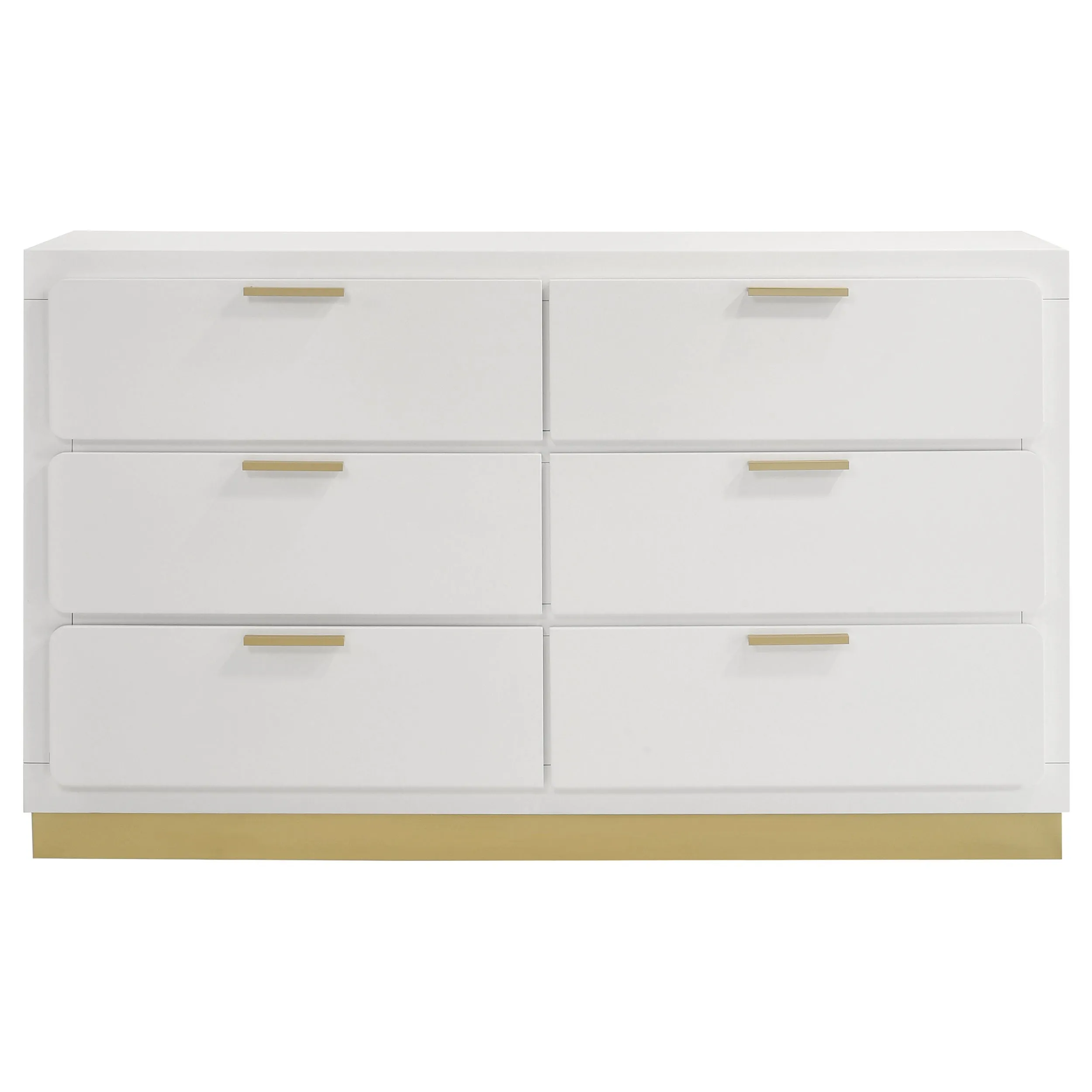 Caraway 6-drawer Dresser White