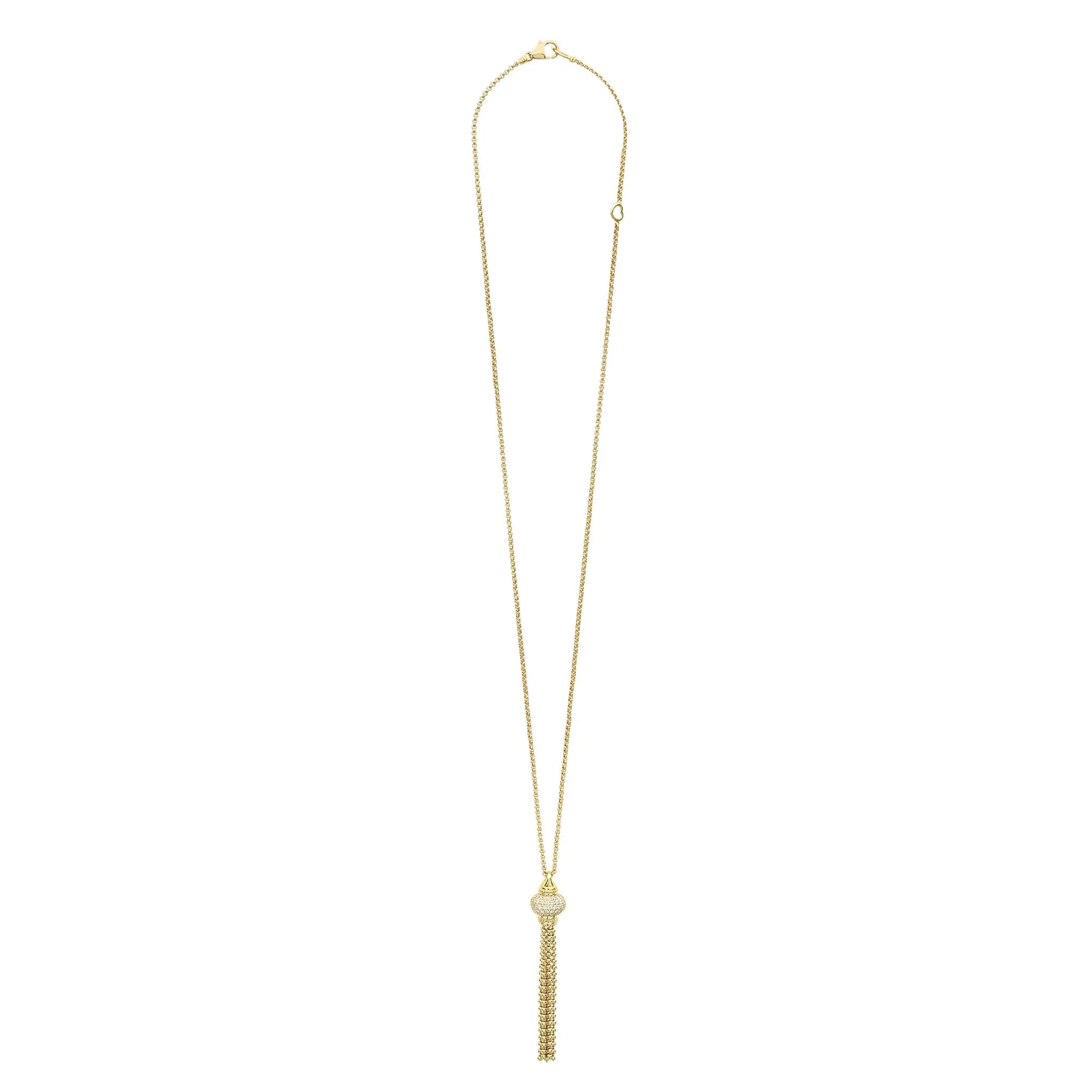 Caviar Gold Caviar Tassel Diamond Pendant Necklace
