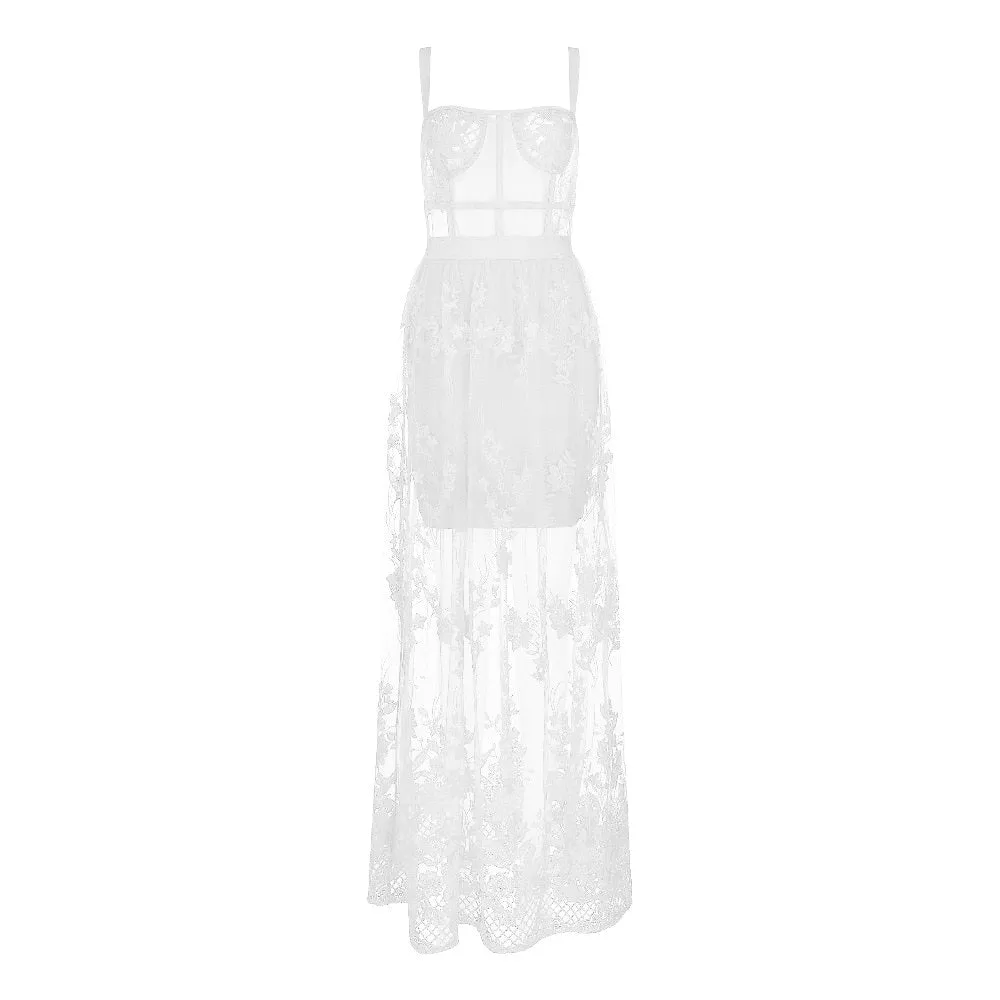 Celestial Glamour Evening Party Dress