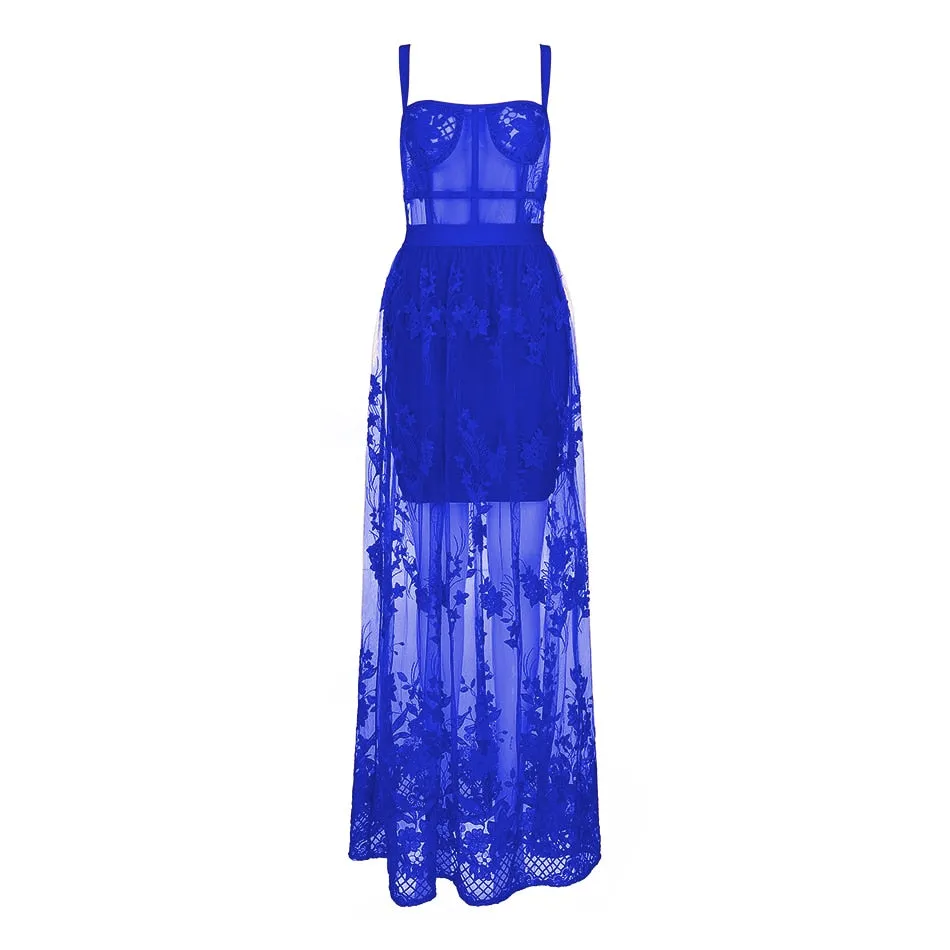 Celestial Glamour Evening Party Dress
