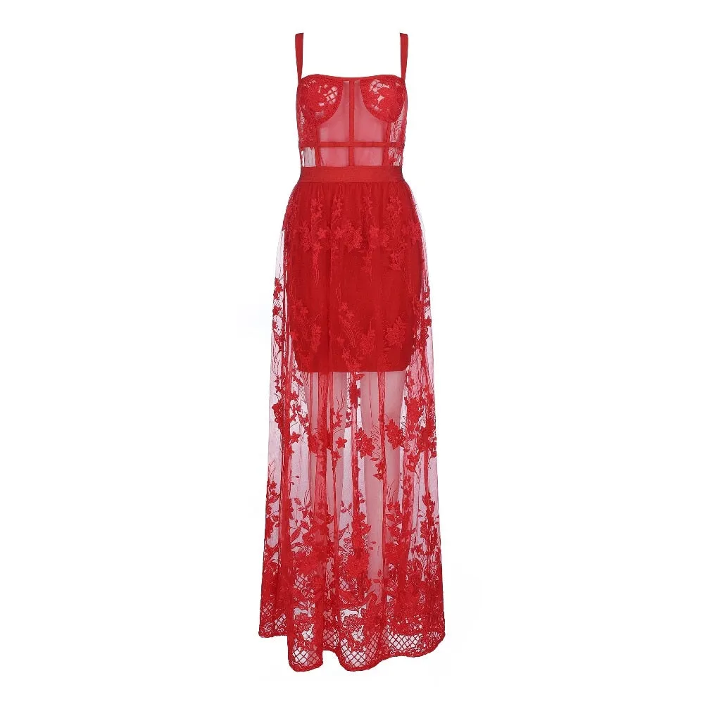 Celestial Glamour Evening Party Dress