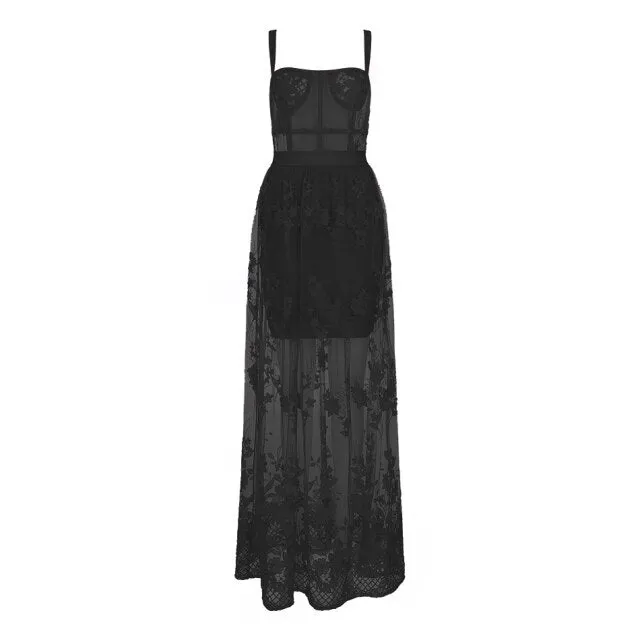 Celestial Glamour Evening Party Dress