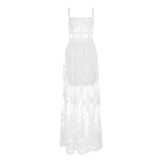 Celestial Glamour Evening Party Dress