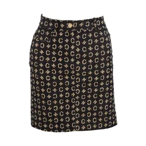 Celine Navy Logo Skirt