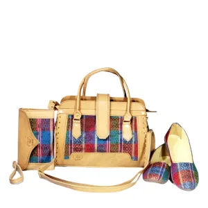 Chic Matching Bags and Shoes | Stylish Tote Bag with Clutch Purse and Ballet Shoes Nk-208