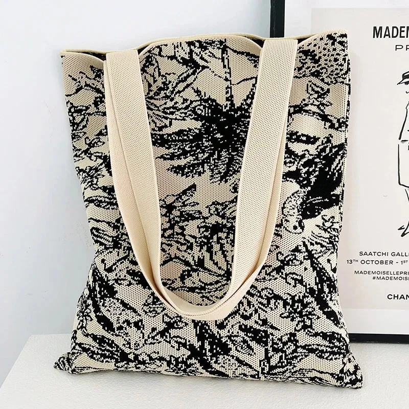 Chic Printed Knit Eco Totes - 32 Styles