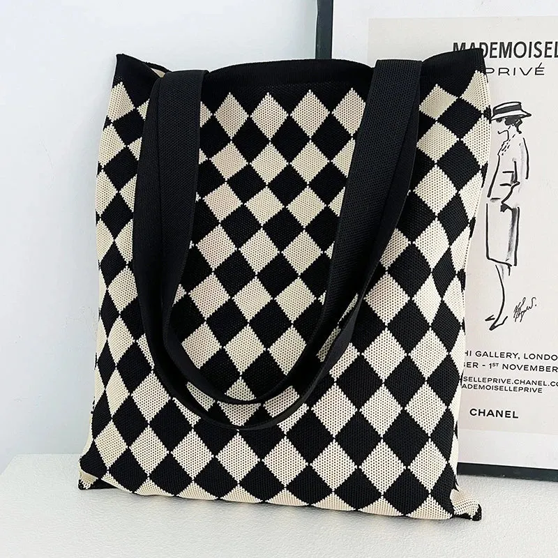 Chic Printed Knit Eco Totes - 32 Styles