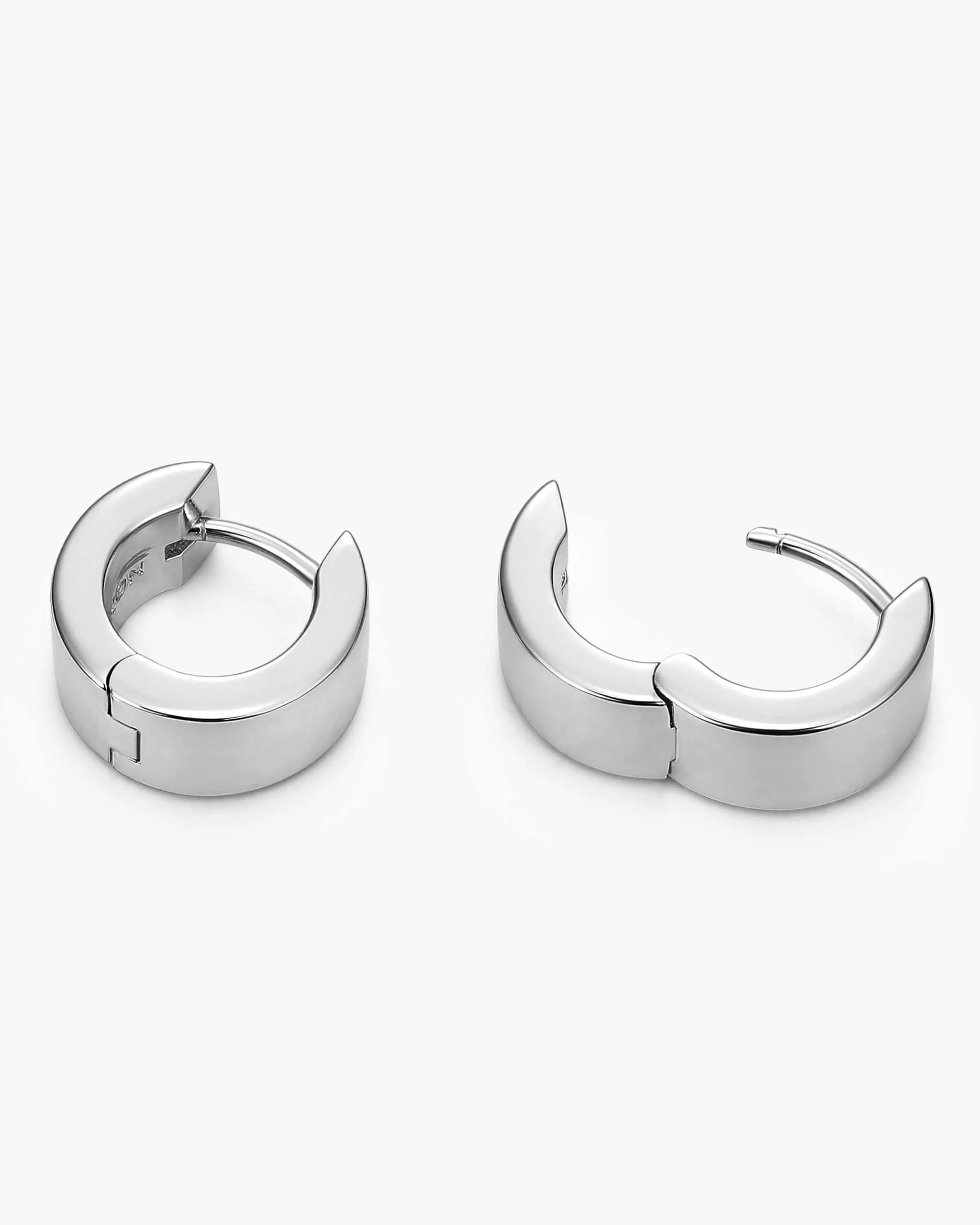 Chunkie Huggie Earrings - Silver