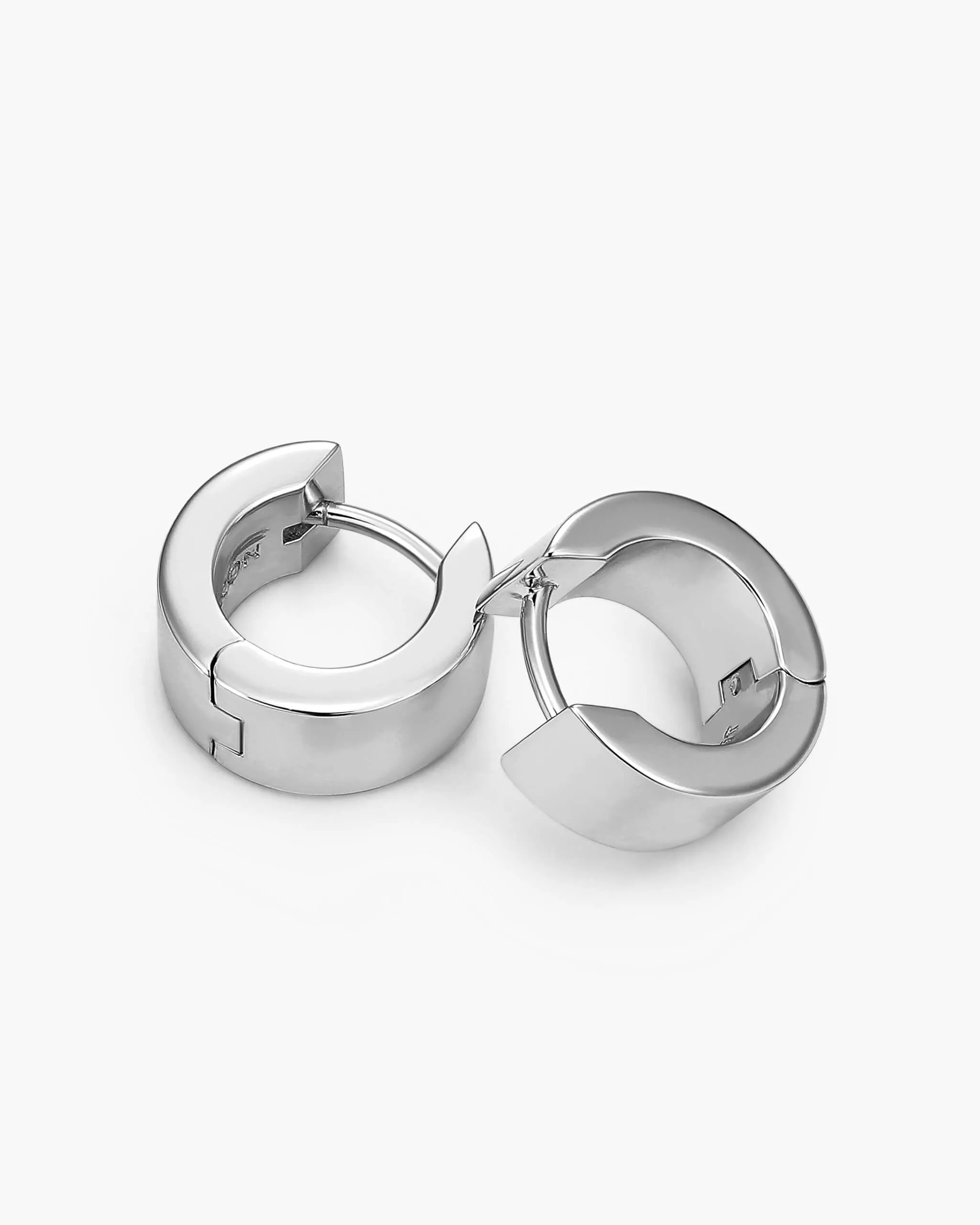Chunkie Huggie Earrings - Silver