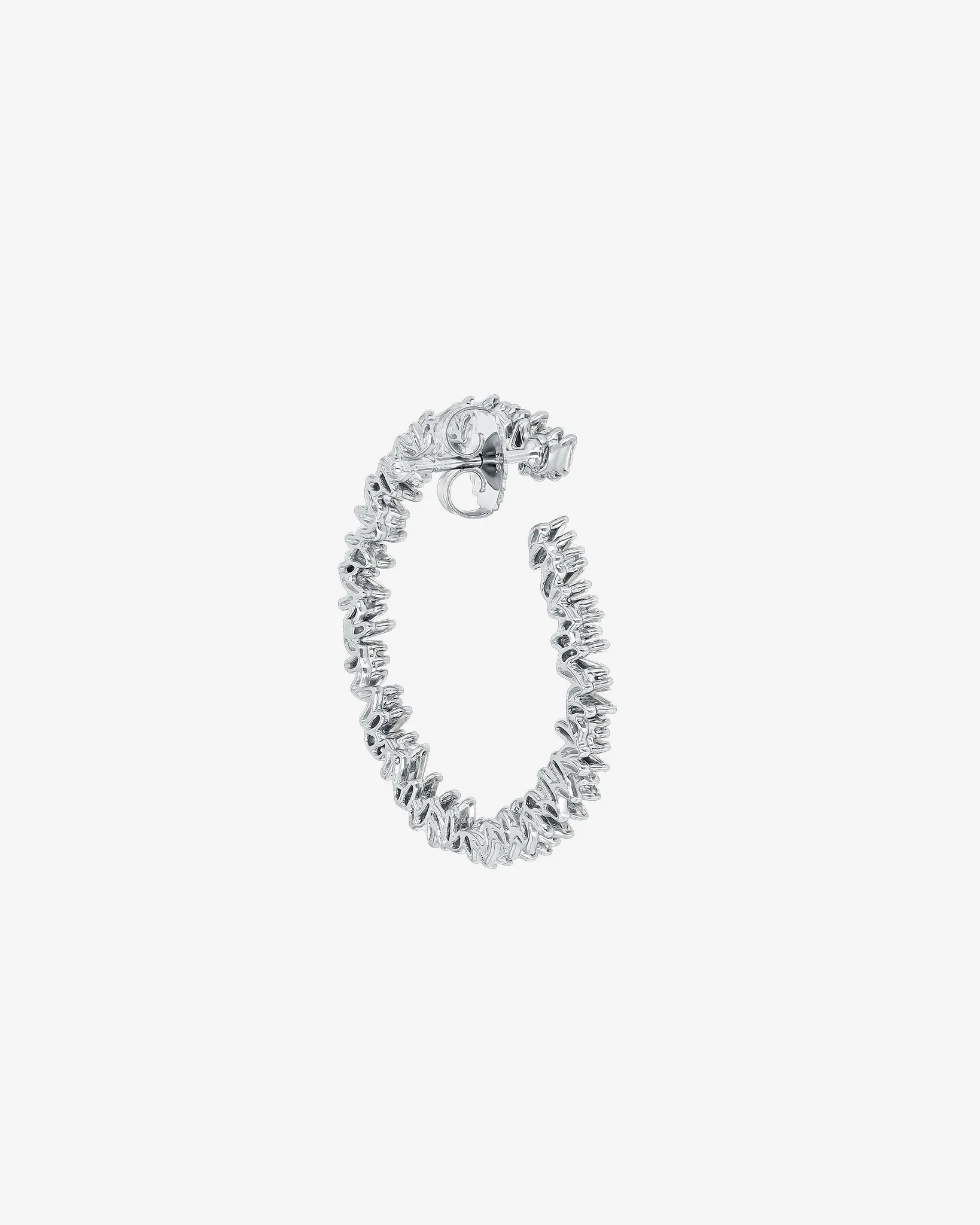 Classic Diamond Midi Sideways Hoops