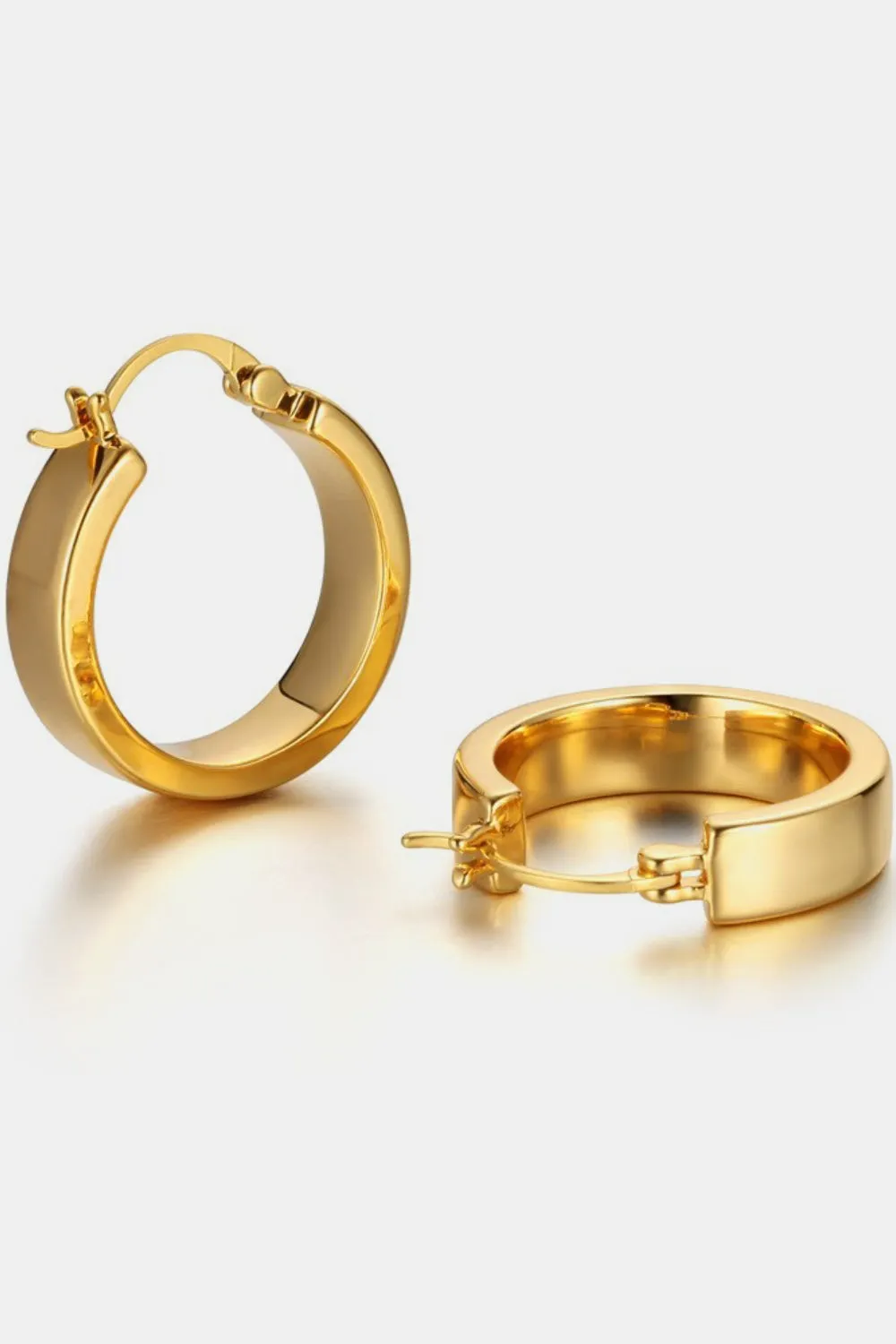 Classic Gold-Plated Huggie Earrings