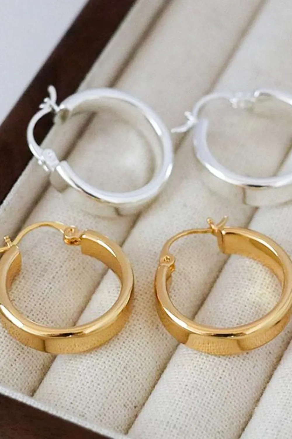 Classic Gold-Plated Huggie Earrings