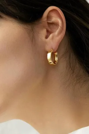 Classic Gold-Plated Huggie Earrings