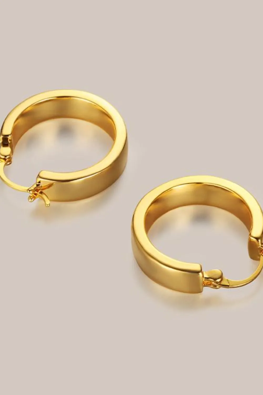 Classic Gold-Plated Huggie Earrings