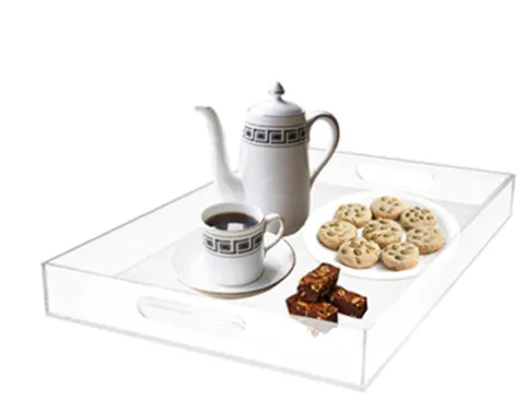 Clear Rectangle Acyrlic Serving Tray