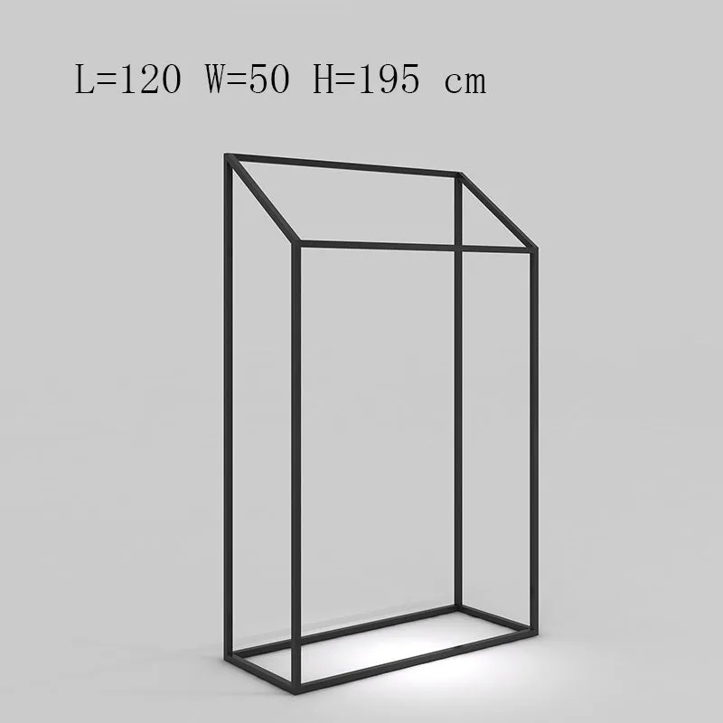 Clothes Rack Display Shelf Minimalist Display Shelf Floor to Ceiling Shelf Hanging Clothes Rack