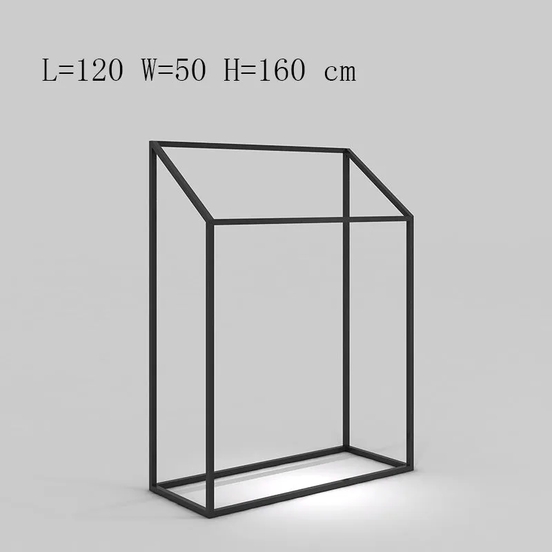 Clothes Rack Display Shelf Minimalist Display Shelf Floor to Ceiling Shelf Hanging Clothes Rack