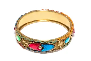 Colorful Crystal Copper Bangle - Bracelet