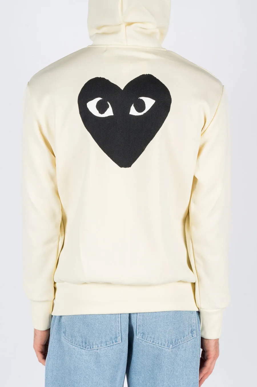 COMME DES GARCONS PLAY HOODIE JACKET IVORY
