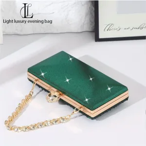 Contemporary Rhinestone Clutch Evening Bag