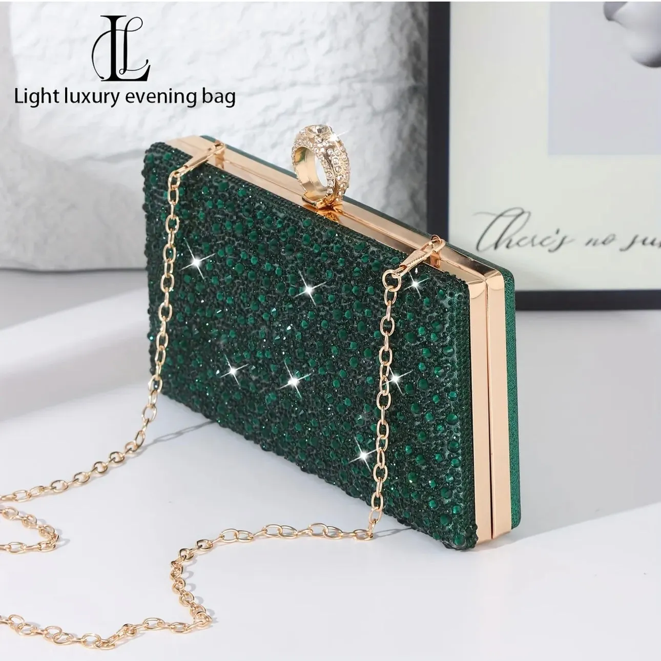 Contemporary Rhinestone Clutch Evening Bag