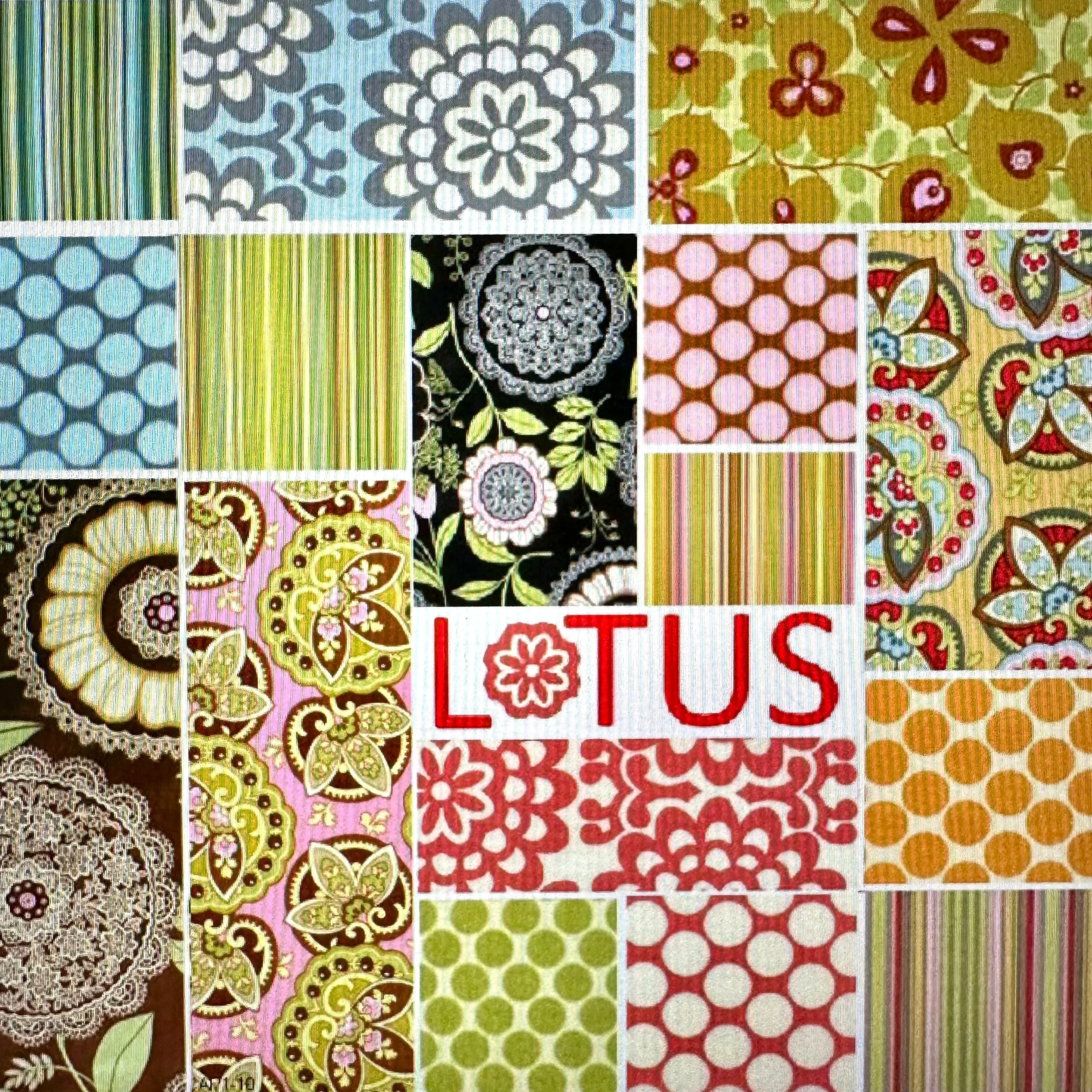 Cotton Fabric BTY Fan Brown Asian Flower Garden Amy Butler
