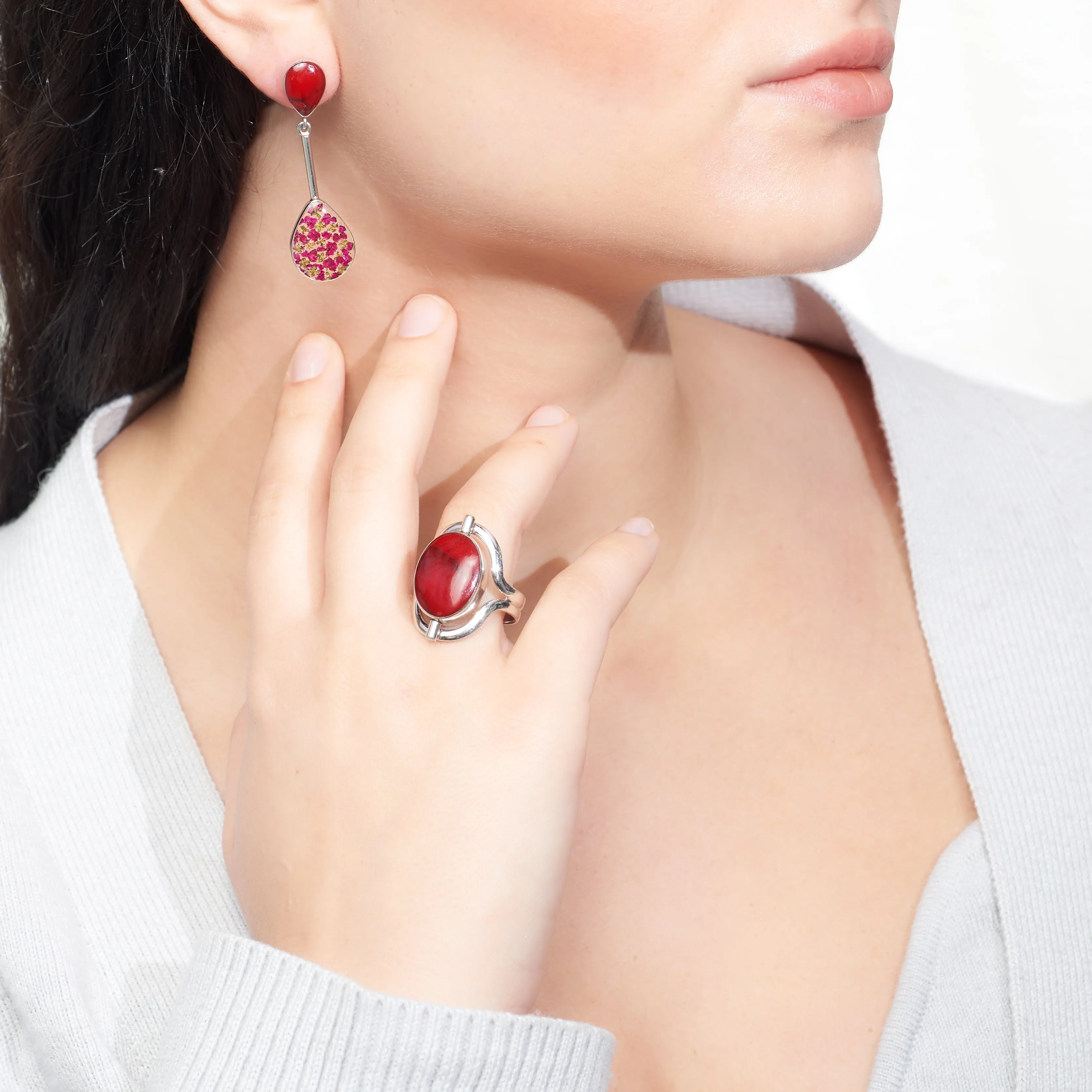 Crimson Moon Earrings