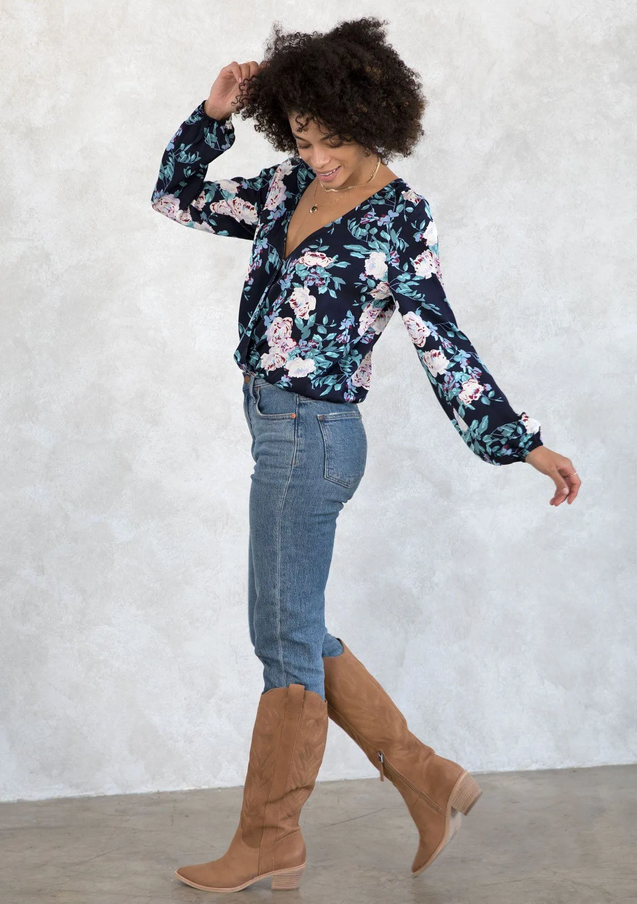 Crush Surplice Top