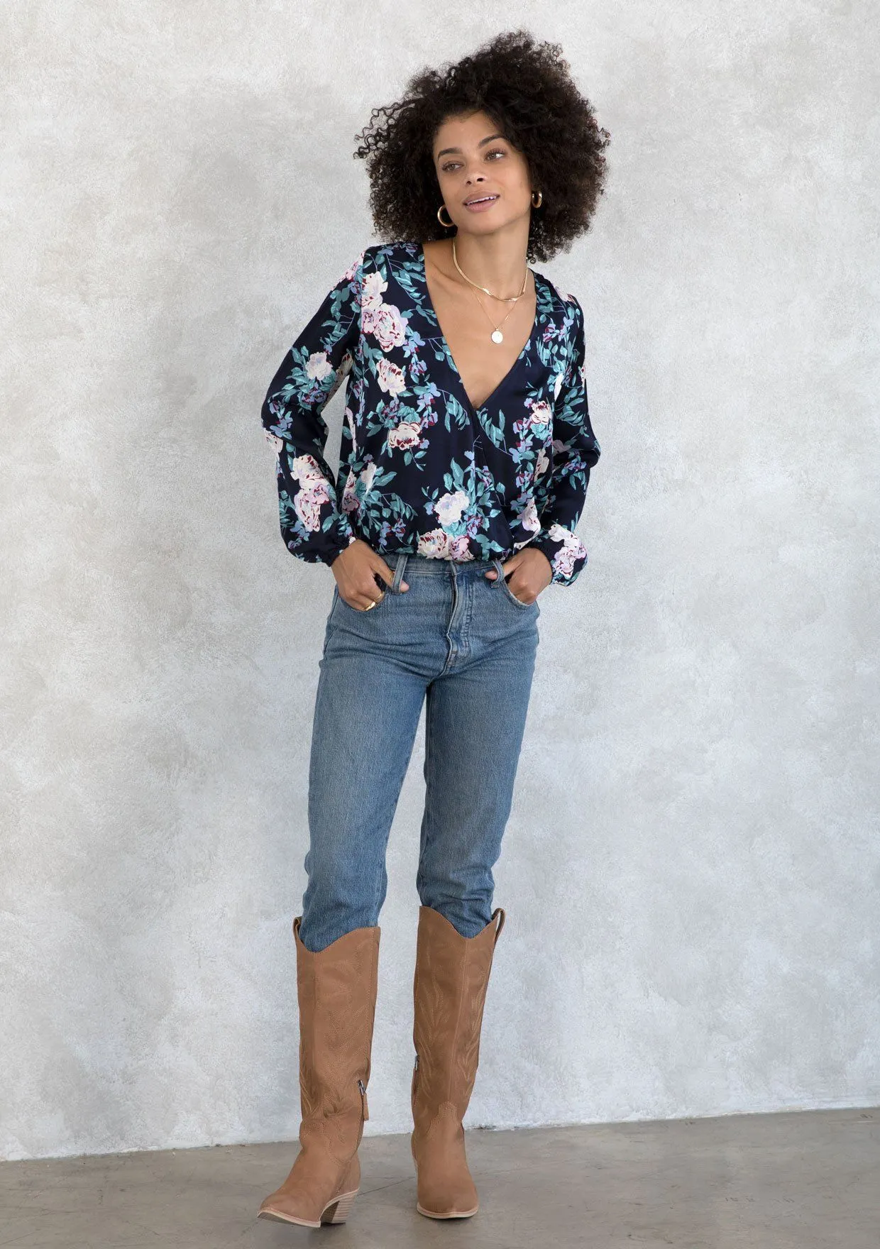 Crush Surplice Top