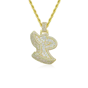 Custom 3D Bold Graffiti Font Letter Pendant - 38mm
