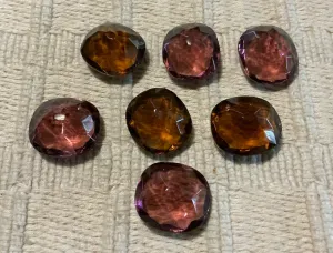 Deep Purple Faceted Glass Gemstones #7236