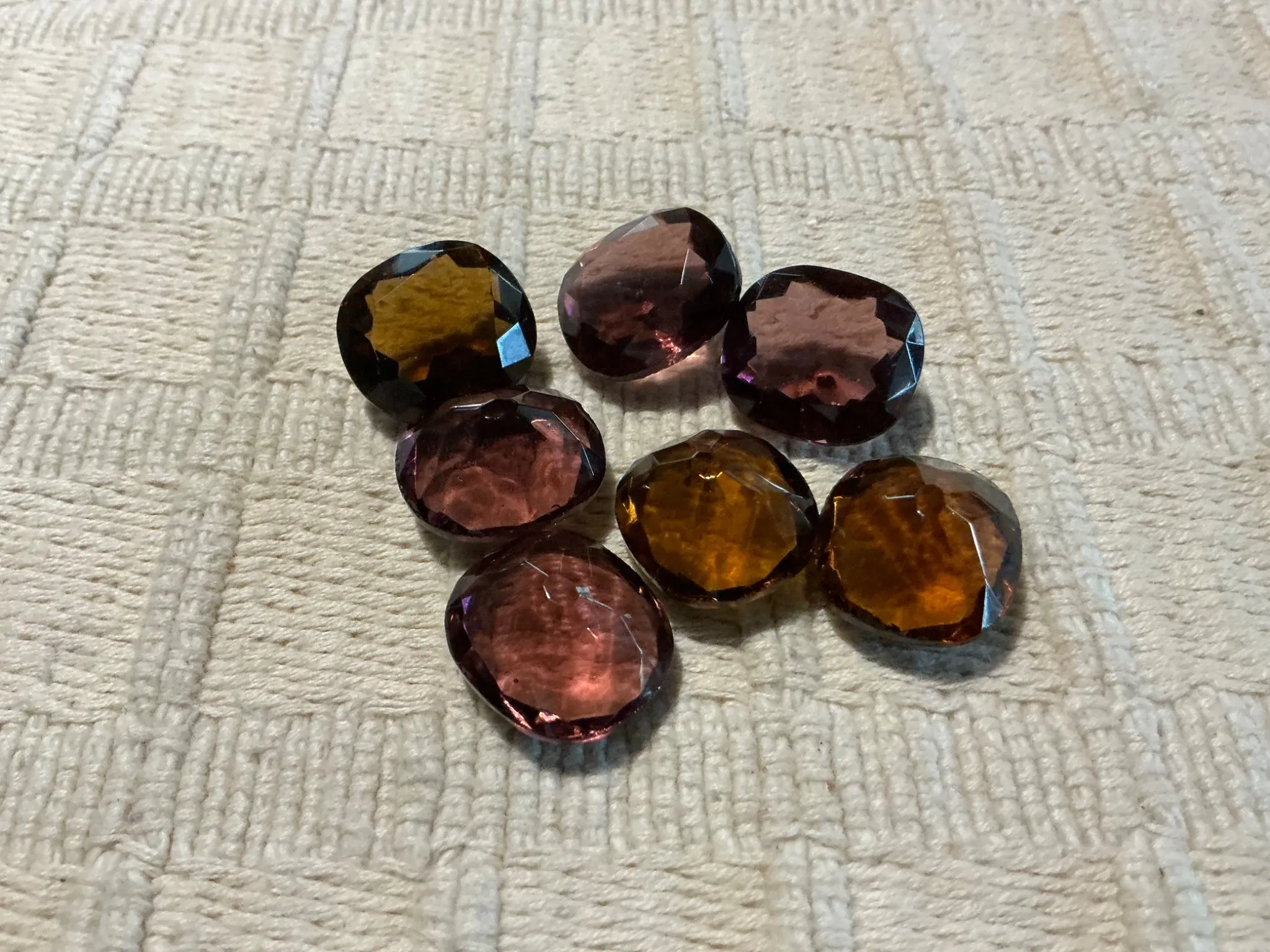 Deep Purple Faceted Glass Gemstones #7236