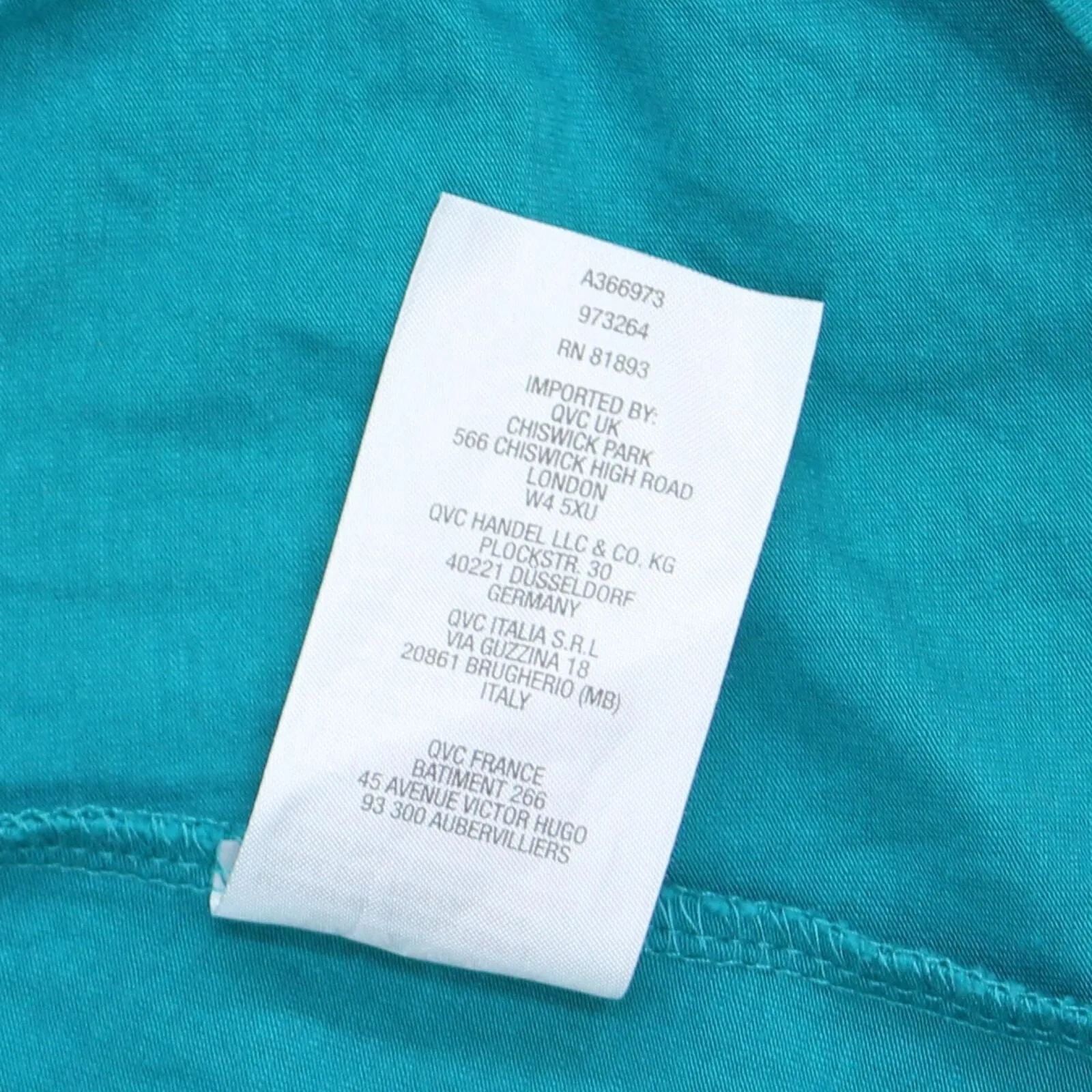 Denim & Co. Essentials Jersey Elbow-Sleeve Scoop Neck Top Fall Turquoise Large