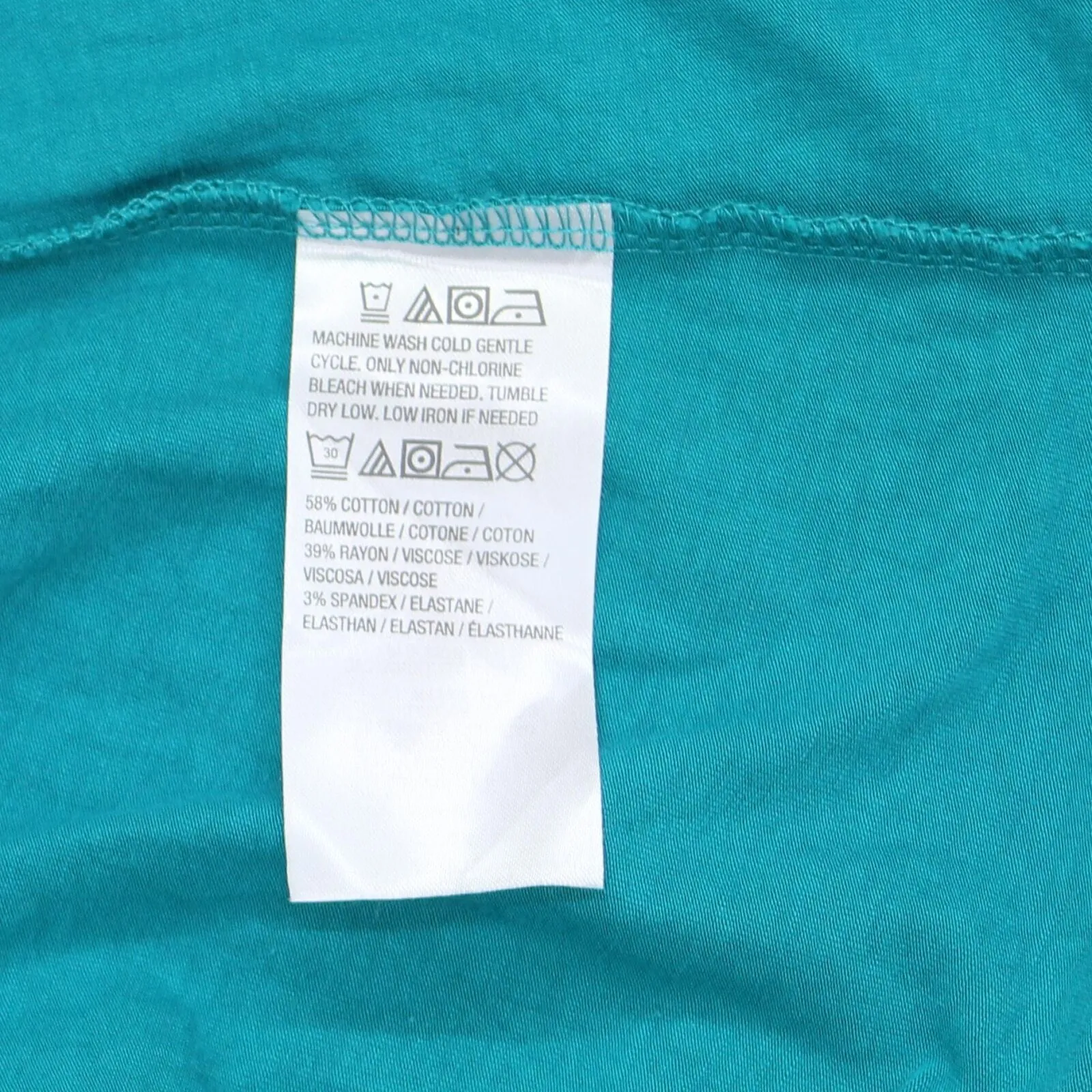 Denim & Co. Essentials Jersey Elbow-Sleeve Scoop Neck Top Fall Turquoise Large