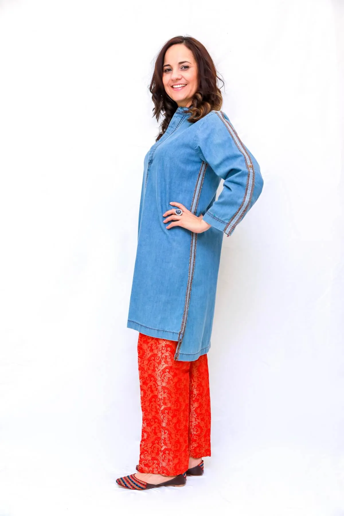 Denim Cotton Shirt - Nishaat