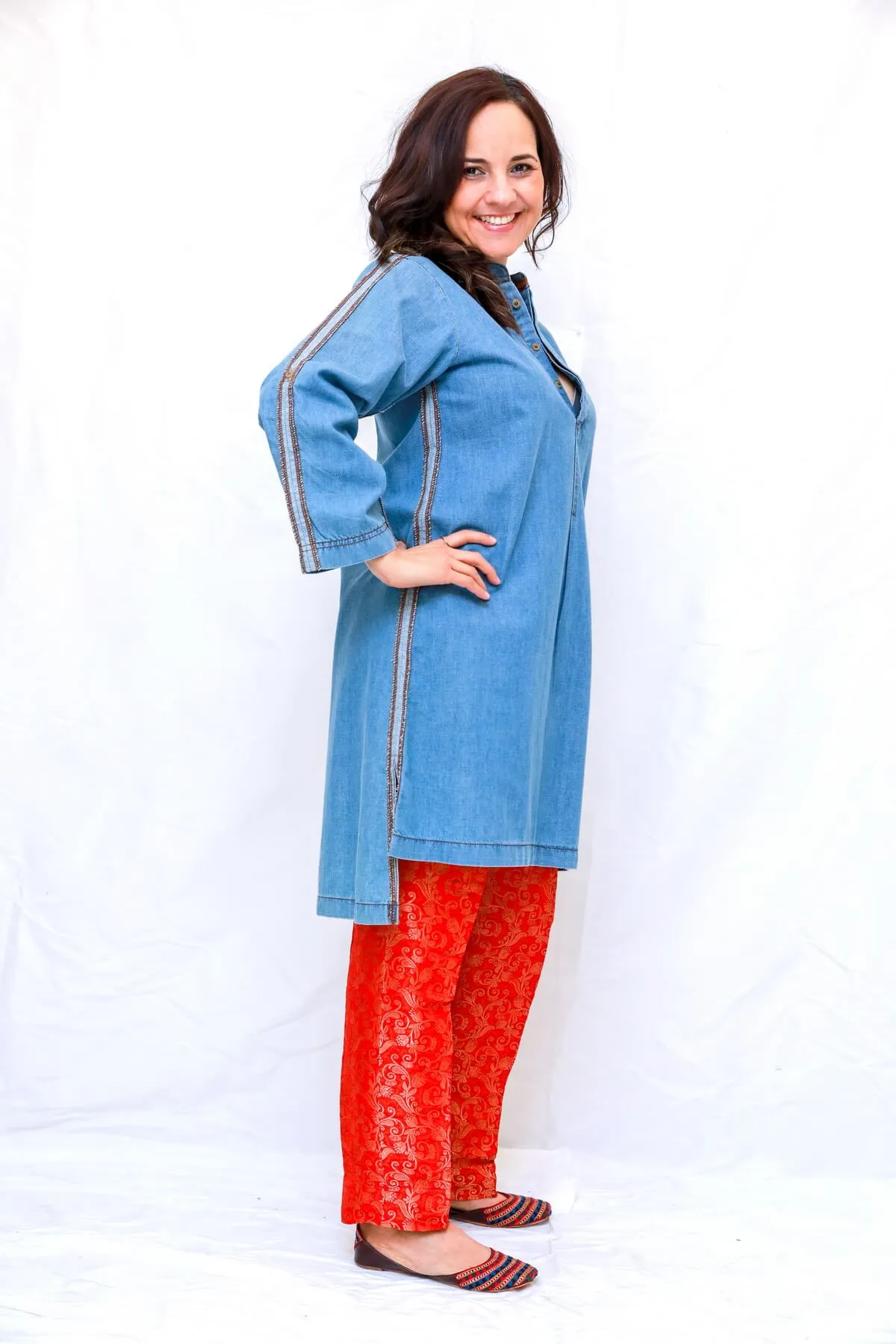 Denim Cotton Shirt - Nishaat
