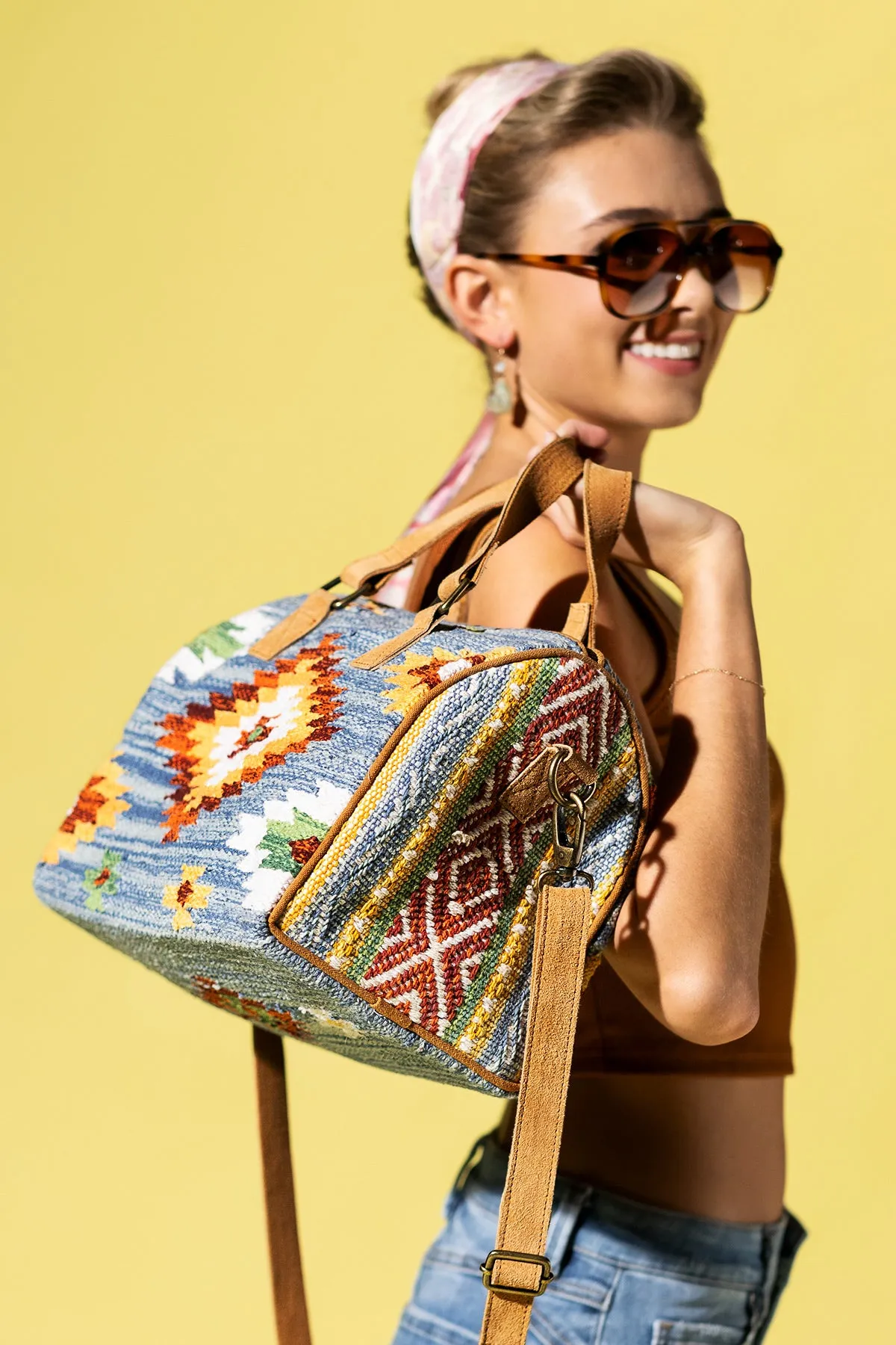 Denim Dusk Boston Bag