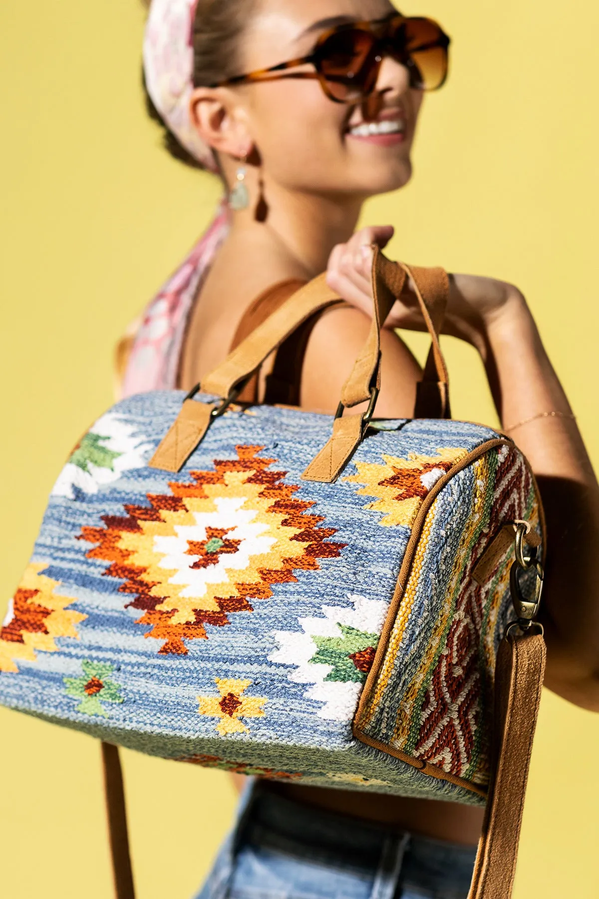 Denim Dusk Boston Bag