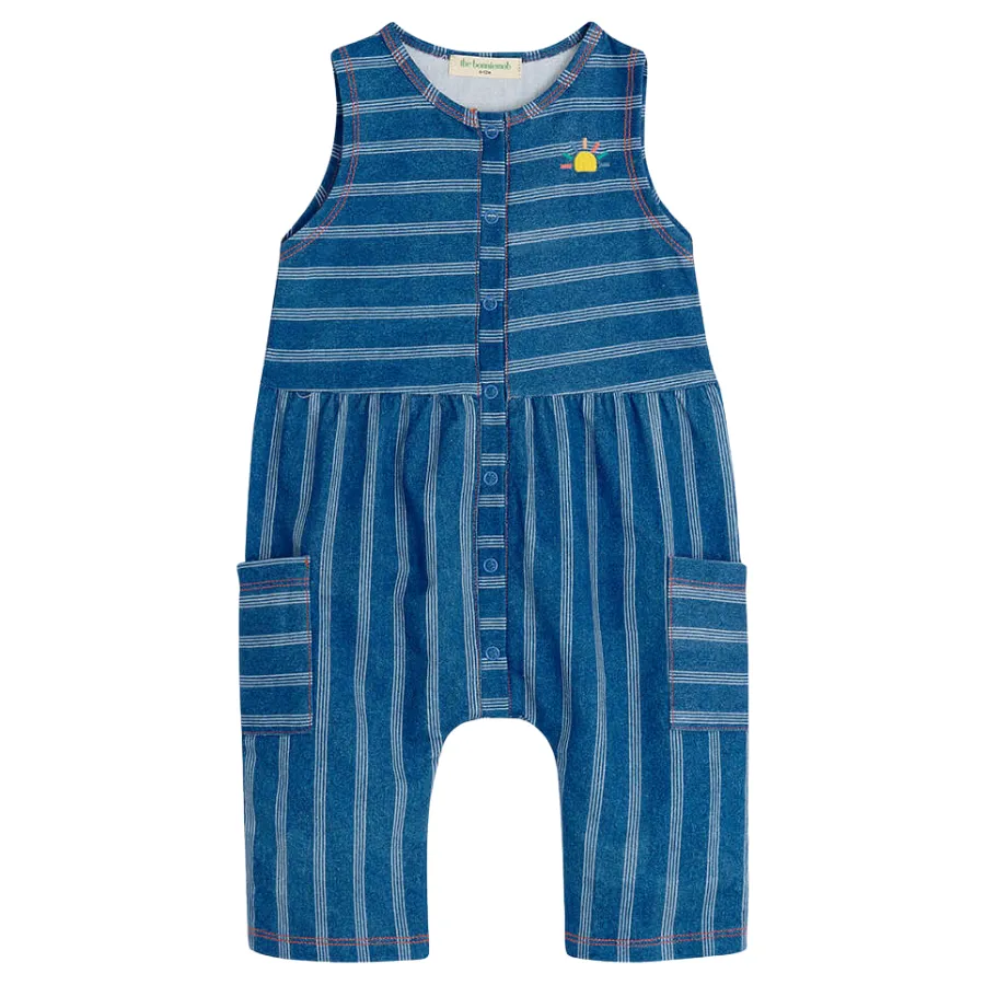 Denim Stripe Dungarees