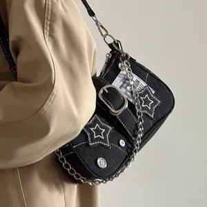 Denim Underarm Fashion Trend Design Selenodont Shoulder Bags