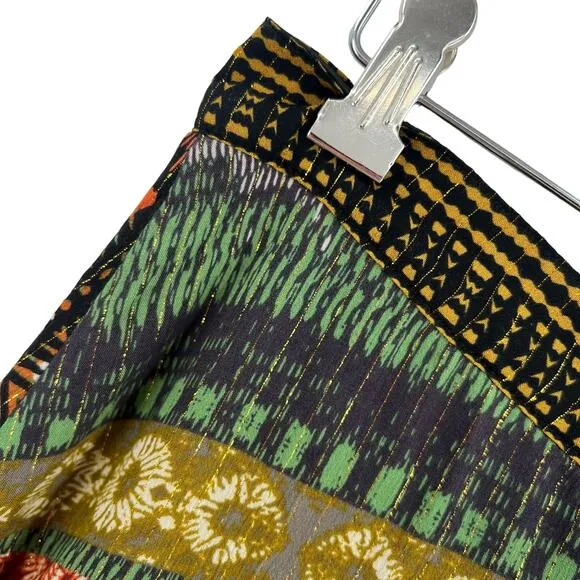 Desigual Multicolor Long Skirt Button Front Size 4 US New