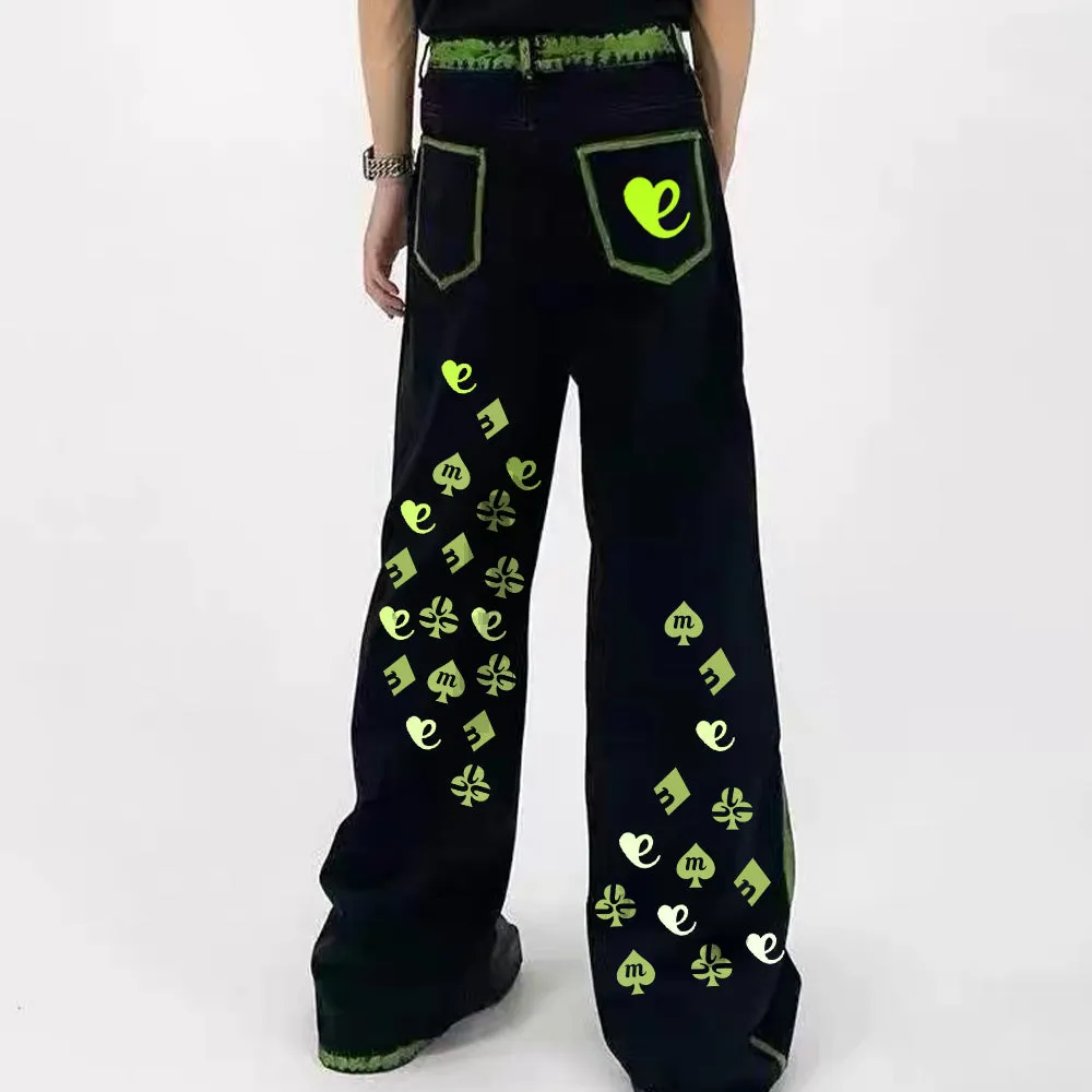 DF High Street Light Luxury Green Tone Jeans