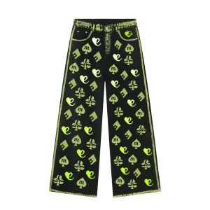 DF High Street Light Luxury Green Tone Jeans