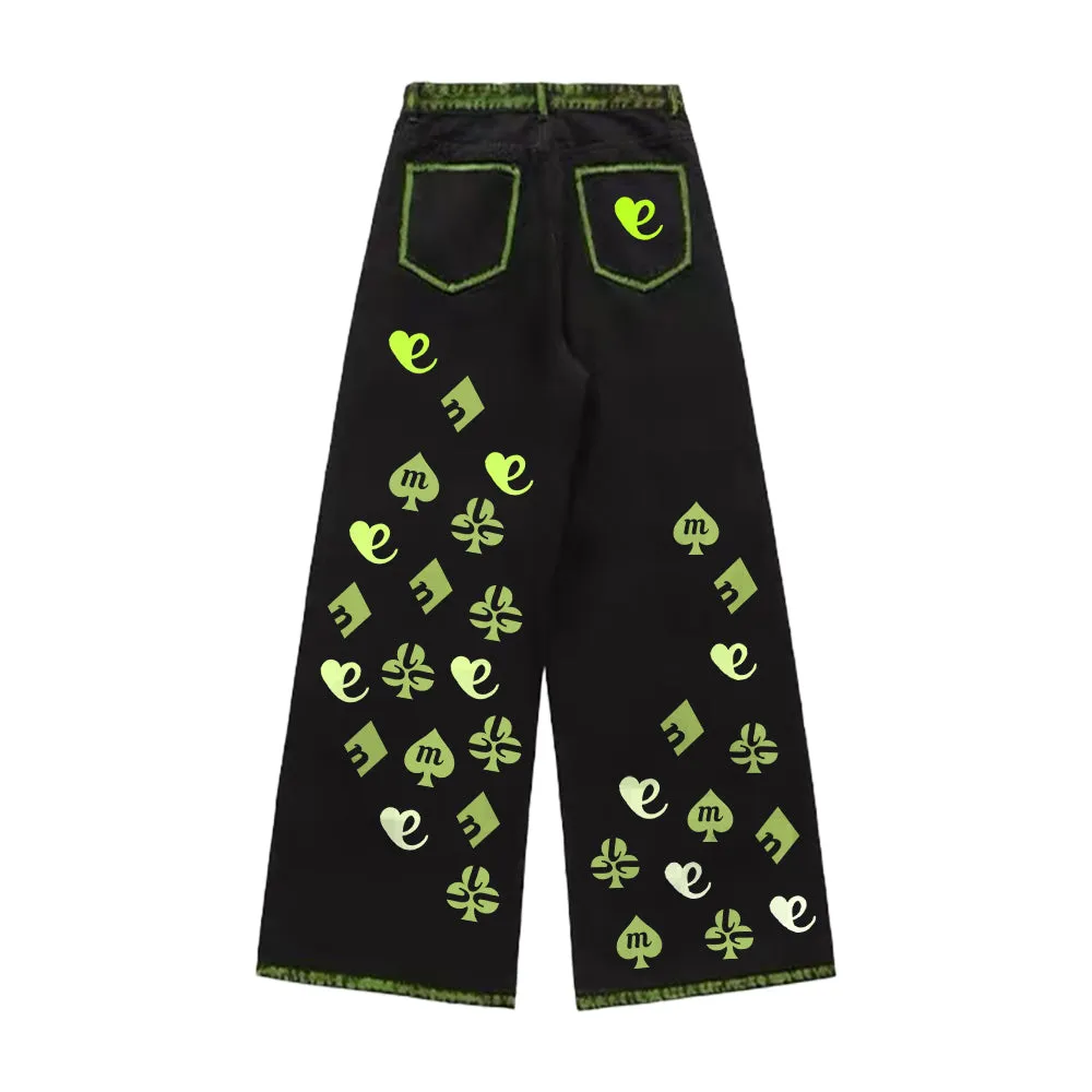 DF High Street Light Luxury Green Tone Jeans