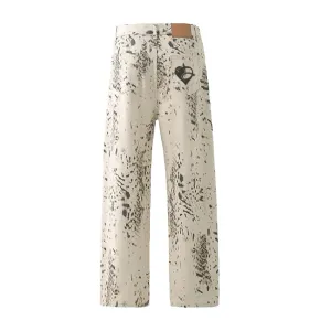 DF Khaki Ink Splash Jeans
