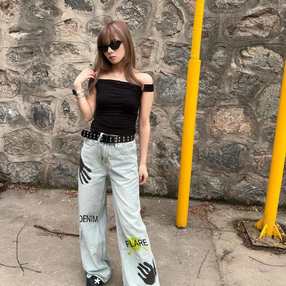 DF| Palm Print Jeans