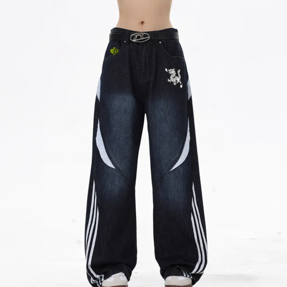 DF| Sport Striped Dragon Jeans