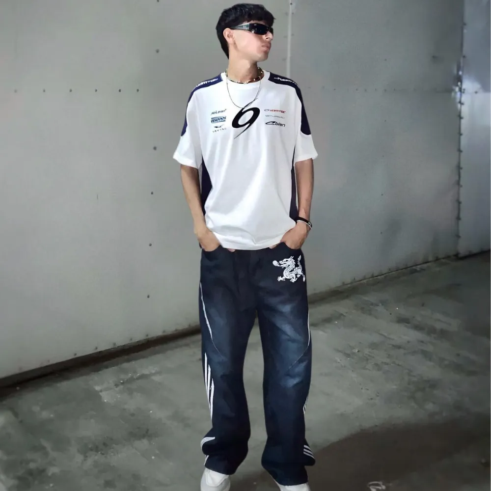 DF| Sport Striped Dragon Jeans