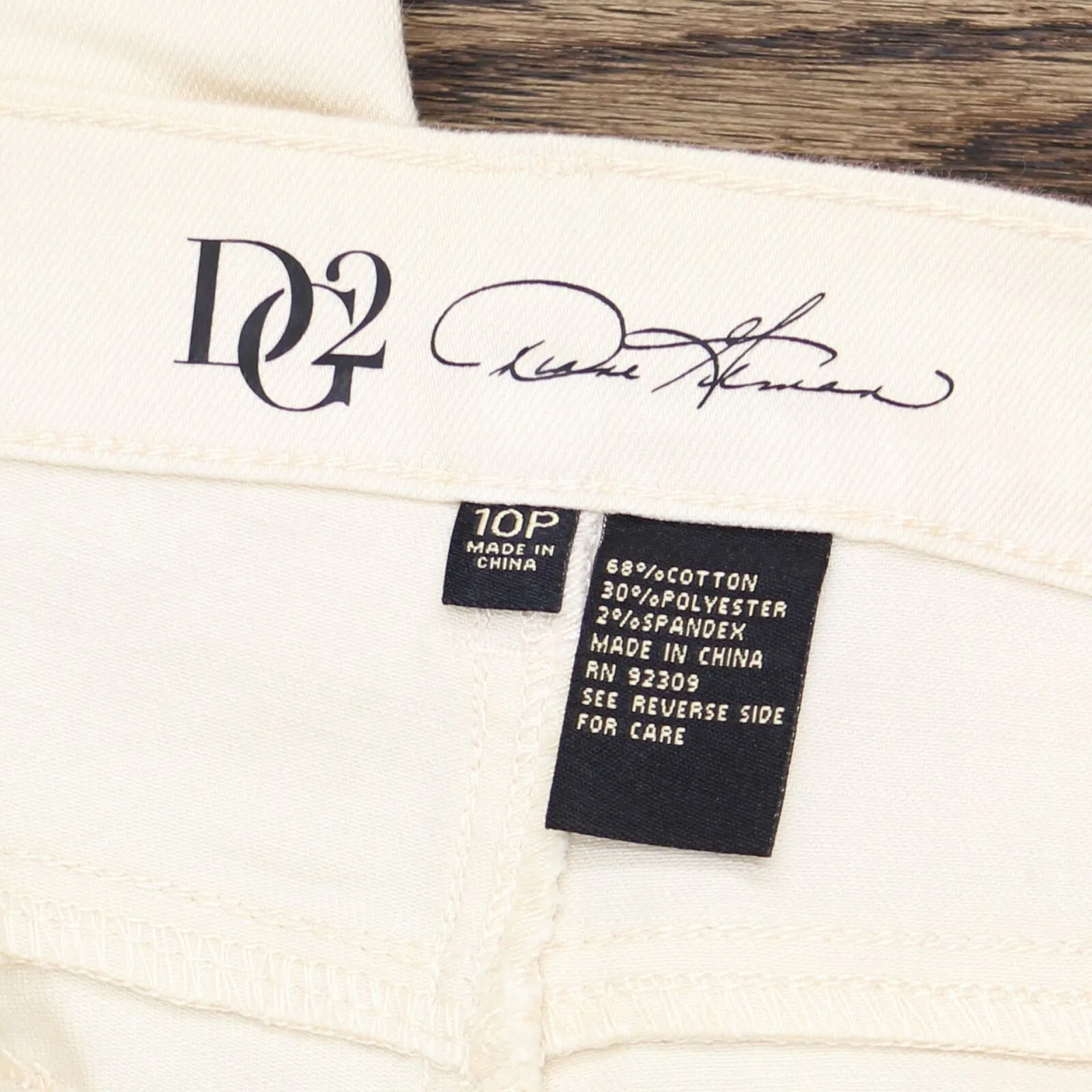 DG2 by Diane Gilman Petite Virtual Stretch Destructed Skinny Jeans Cream 10P