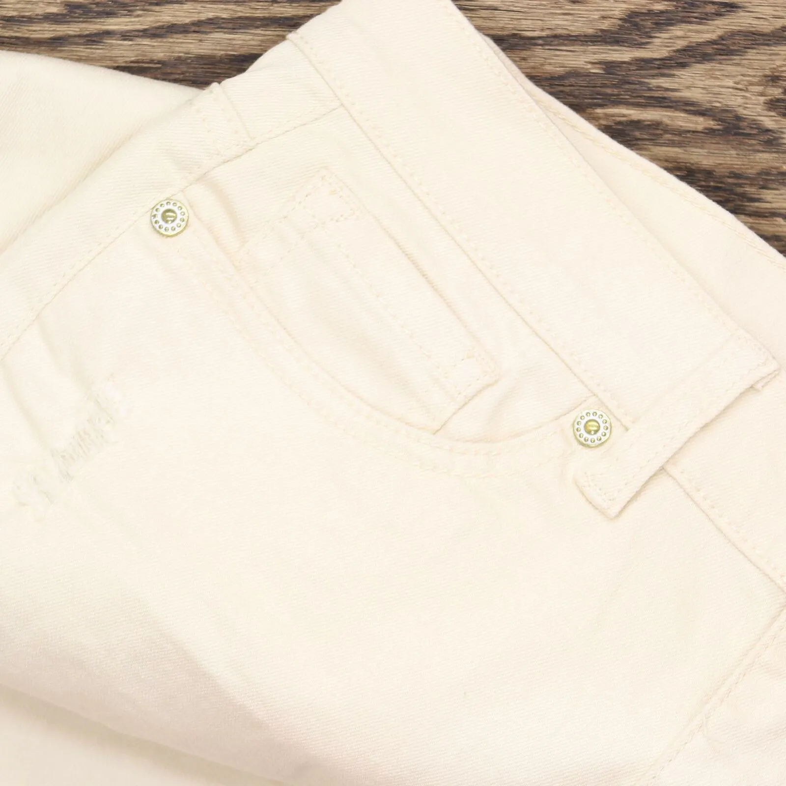 DG2 by Diane Gilman Petite Virtual Stretch Destructed Skinny Jeans Cream 10P